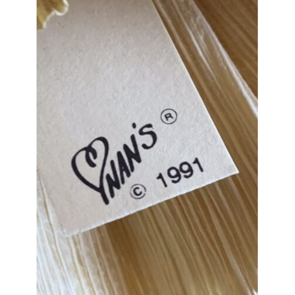 EUC Vtg Nan’s corn husk dolls, Bride W/bouquet, 1991, Lace, Curled Hair, Unique - Picture 11 of 11